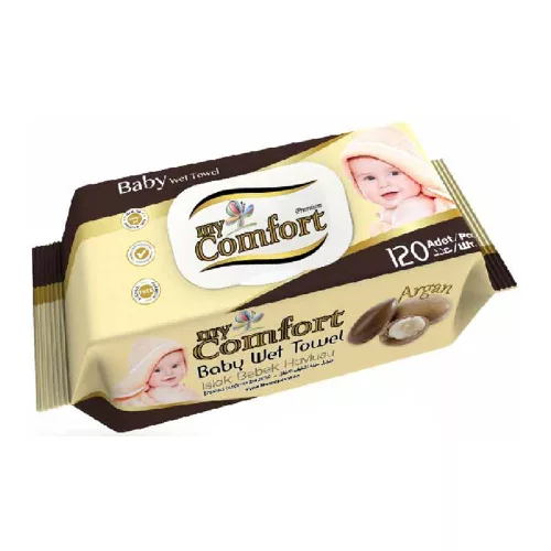 My Comfort nedves törlőkendő kupakos 120db argán olajjal