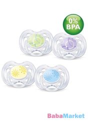 Avent mintás légáteresztő játszócumi 0-6h 2 db-os BPA mentes