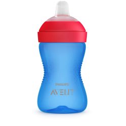 Avent itatópohár puha csőrös harapásálló 300ml kék