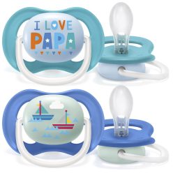   Avent játszócumi ultra air 6-18hó fiú Text 2db - SCF080/03