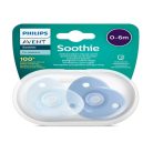Avent játszócumi szilikon Soothie 0-6hó fiú 2db