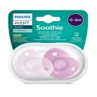 Avent játszócumi szilikon Soothie 0-6hó lány 2db