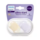 Philips AVENT játszócumi Ultra Start neutral 0-2hó lányos 2db