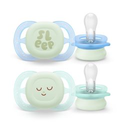   Philips AVENT játszócumi Ultra Start éjszakai 0-2hó fiús 2db