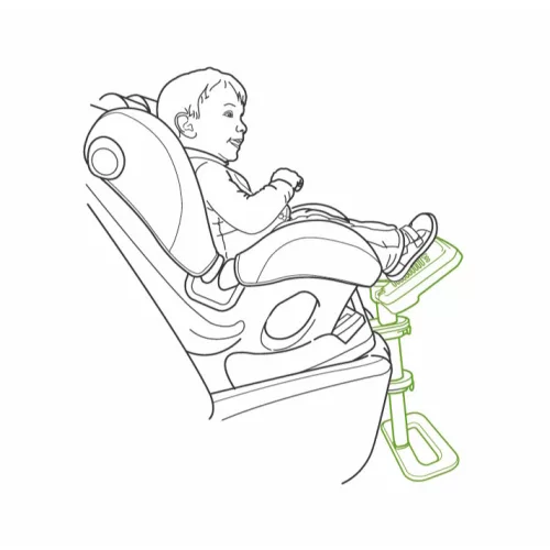 KneeGuardKids4 lábtartó autósüléshez