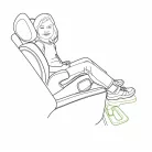 KneeGuardKids4 lábtartó autósüléshez
