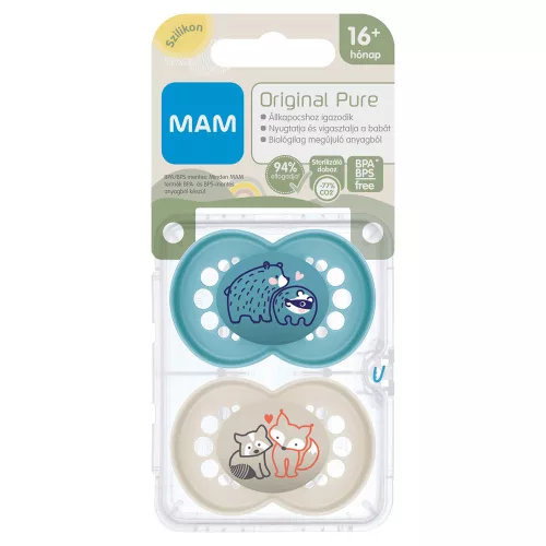 MAM játszócumi Original Pure szilikon 16hó dupla