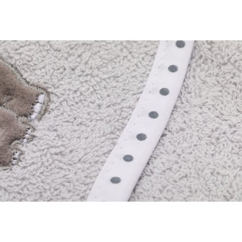 Fillikid kapucnis törölköző 75x75 elefánt szürke 1032-97