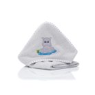 Fillikid kapucnis törölköző 75x75 víziló szürke 1032-17