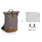 Fillikid pelenkázó hátizsák Berlin szürke-melange 6308-17