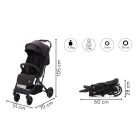 Fill sportbabakocsi - Styler Elite fekete S750-06
