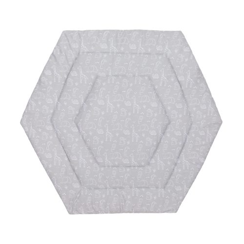 Fillikid betét hatszögletű utazójárókába 124cm átmérőjű szürke Safari 1121-77