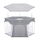 Fillikid betét hatszögletű utazójárókába 124cm átmérőjű szürke Safari 1121-77