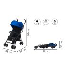 Fill sportbabakocsi Glider fekete-kék 107-41