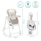 Fillikid etetőszék Mio fehér/taupe B002-05