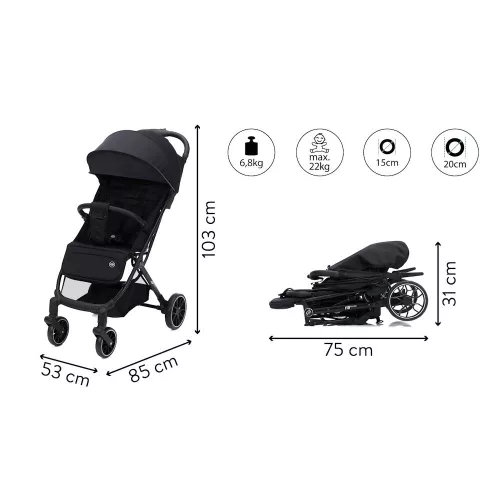 Fill sportbabakocsi Rover fekete K868-06