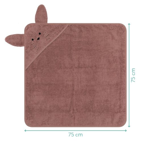 Fillikid fürdőlepedő 75x75cm nyuszi rózsaszín 1033-42