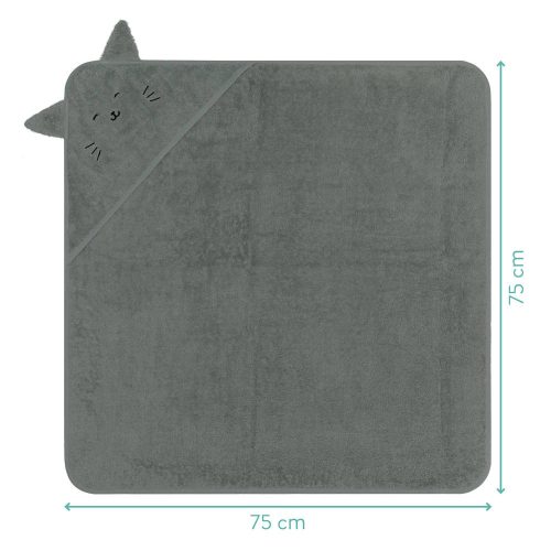 Fillikid fürdőlepedő 75x75cm cica zöld 1033-44