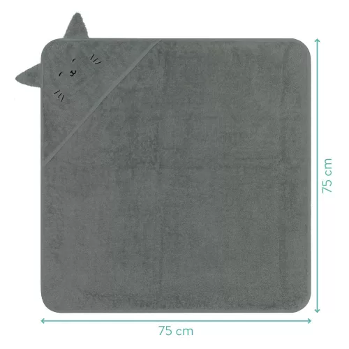 Fillikid fürdőlepedő 75x75cm cica zöld 1033-44