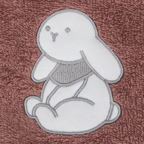 Fillikid kapucnis törölköző 75x75 nyuszi rózsaszín 1032-52