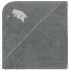 Fillikid kapucnis törölköző 75x75 maci zöld 1032-54