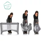 Fillikid utazóágy Milano 120x60cm szürke 4067-17