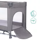 Fillikid utazóágy Milano 120x60cm szürke 4067-17