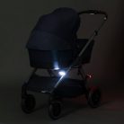 Fillikid biztonsági lámpa babakocsira Easy fix piros-fehér 2db 589-00