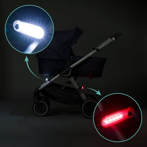 Fillikid biztonsági lámpa babakocsira Easy fix piros-fehér 2db 589-00