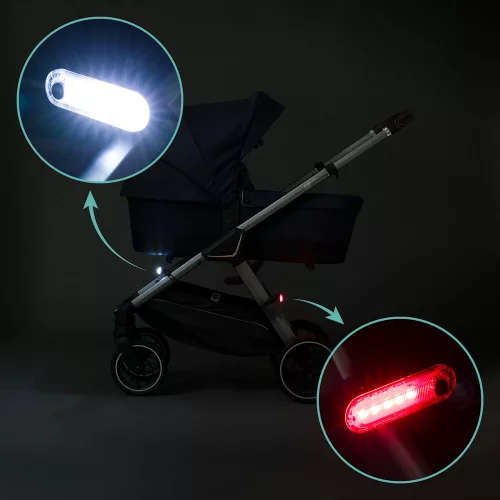Fillikid biztonsági lámpa babakocsira Easy fix piros-fehér 2db 589-00