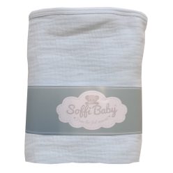Soffi Baby takaró muszlin dupla világoskék 70x90cm