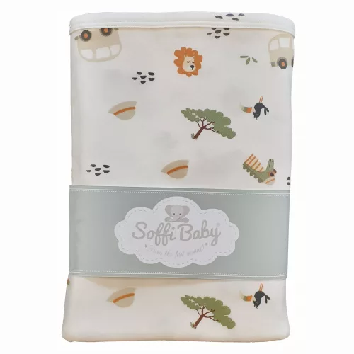 Soffi Baby takaró pamut dupla safari zöld 80x100cm