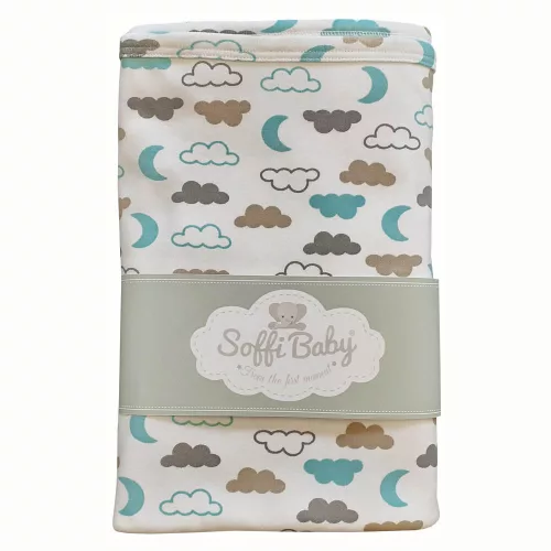 Soffi Baby takaró pamut dupla zöld felhők 80x100cm