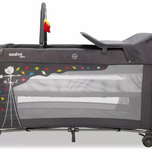 Complet utazóágy pelenkázóval emelhető fekvőrésszel és játékkonzollal