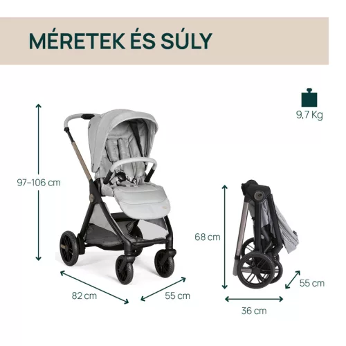 BELLAGIO Trio babakocsi önműködő záródással 22 kg-ig