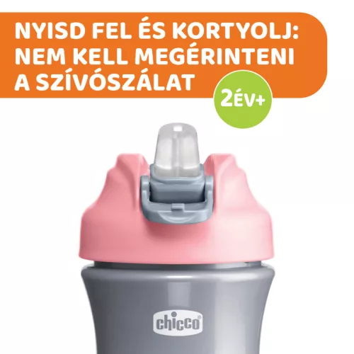 Kids Pop Up 350ml szívószálas kulacs 2év+ 0% BPA