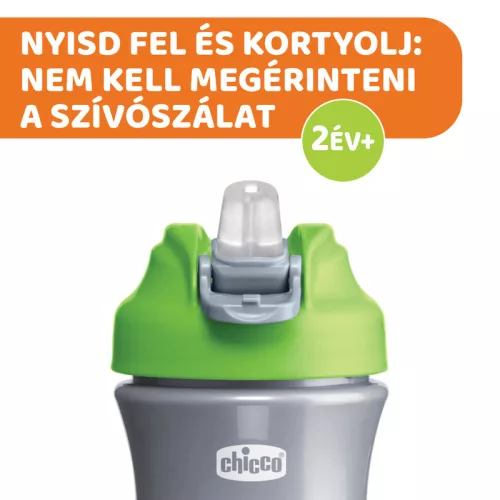 Kids Pop Up 350ml szívószálas kulacs 2év+ 0% BPA
