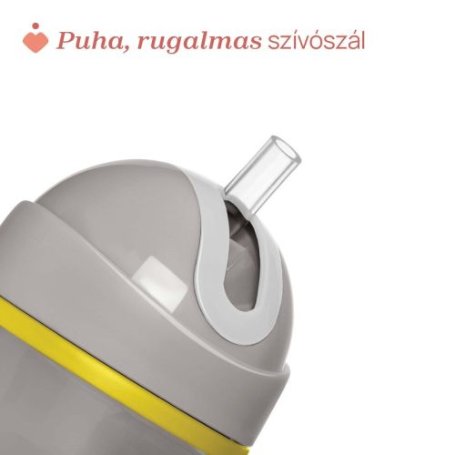 Sport Cup kulacs 266 ml duplafalú szívószálas csepegésmentes