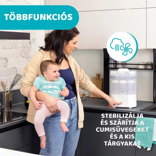 Elektromos sterilizáló és szárító 4 program