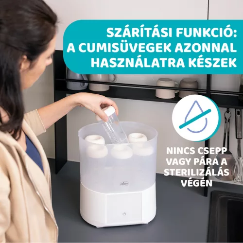 Elektromos sterilizáló és szárító 4 program