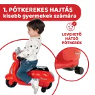 Vespa Primavera robogó 12-36 hó lábbal hajtós piros