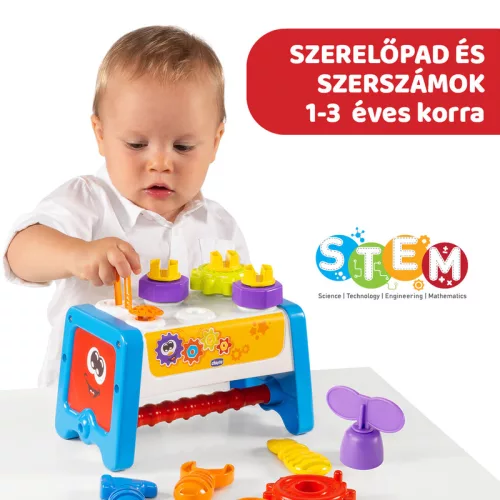 Szerelőpad és Szerszámos láda 2in1 fejlesztőjáték