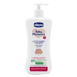  Testápoló tej Light 500 ml - sensitive Baby Moments gyapotmagolaj és E-vitamin, érzékeny bőrre