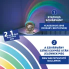 Rainbow Bear - Szivárvány maci zene-fény projektor elemes