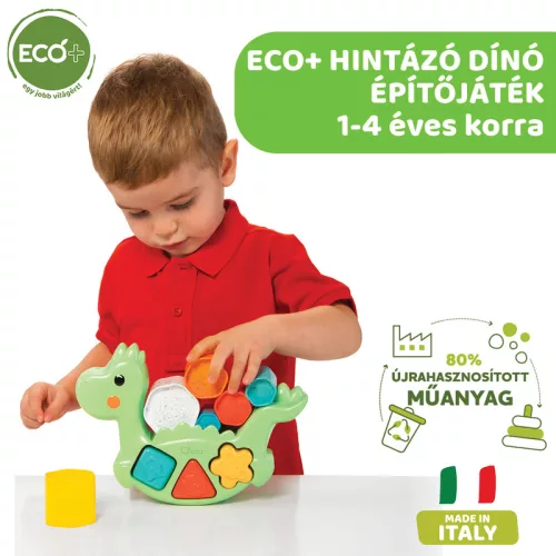 Hintázó dínó építőjáték 2in1 ECO+ ökoanyag