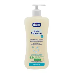   Fürdető & sampon 500 ml - újszülöttbőrre Baby Moments zabkivonat és növényi glicerin, semleges pH