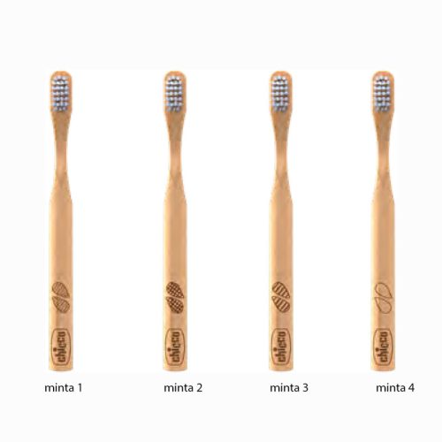 Bambusz fogkefe 1 db természetes