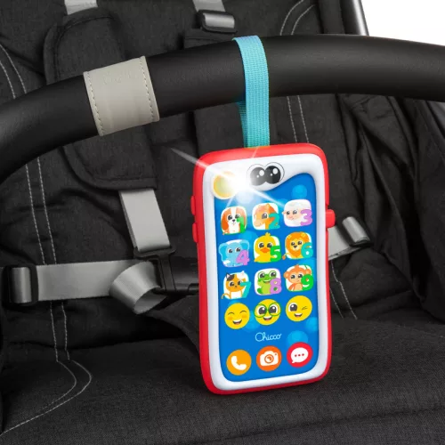 Smiley smartphone mosolygós okostelefon és babakocsijáték