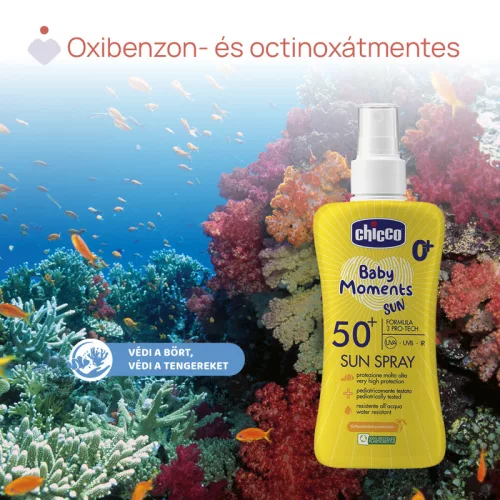 Fényvédő spray SPF 50+, 150 ml UVA, UVB, INFRA sugárzás elleni nagyon magas védelem