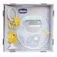 Feeding gift set - Étkezéshez ajándékszett előke-etetőszékjáték-rágóka